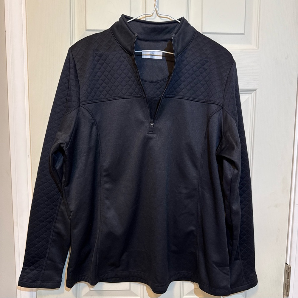 Callaway WeatherSeries 1/4 Zip Golf Pullover XL Black Quilted